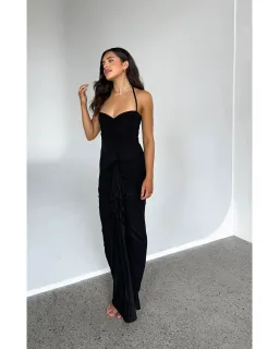 Natalie Rolt Black Shontae Gown Black Size 1 / AU 8 for rent on The Volte - image 1
