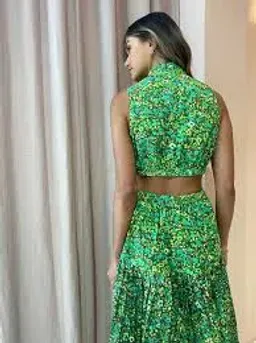 Alemais Phyllis Twist Front Pleat Dress Green Size AU 10 for rent on The Volte - image 4