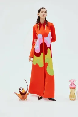 Alemais The Five Shirtdress Red Multi Size 8  for rent on The Volte - image 1