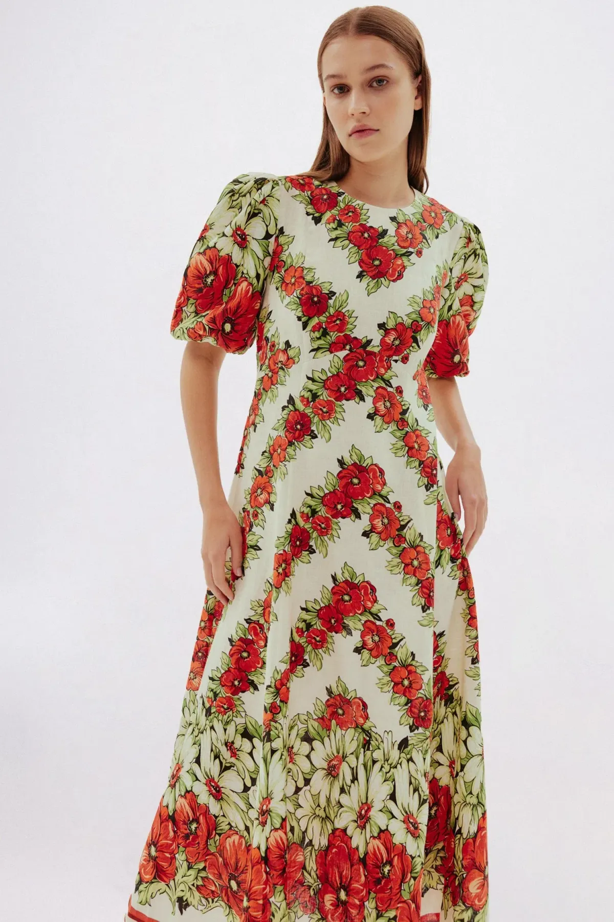 Alemais Amelie Exclusive Midi Dress Floral Size 10 - Image 2