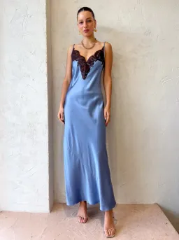 Sir the Label Danseurs Lace Slip Dress Blue Size 1/Au 8 for rent on The Volte - image 2