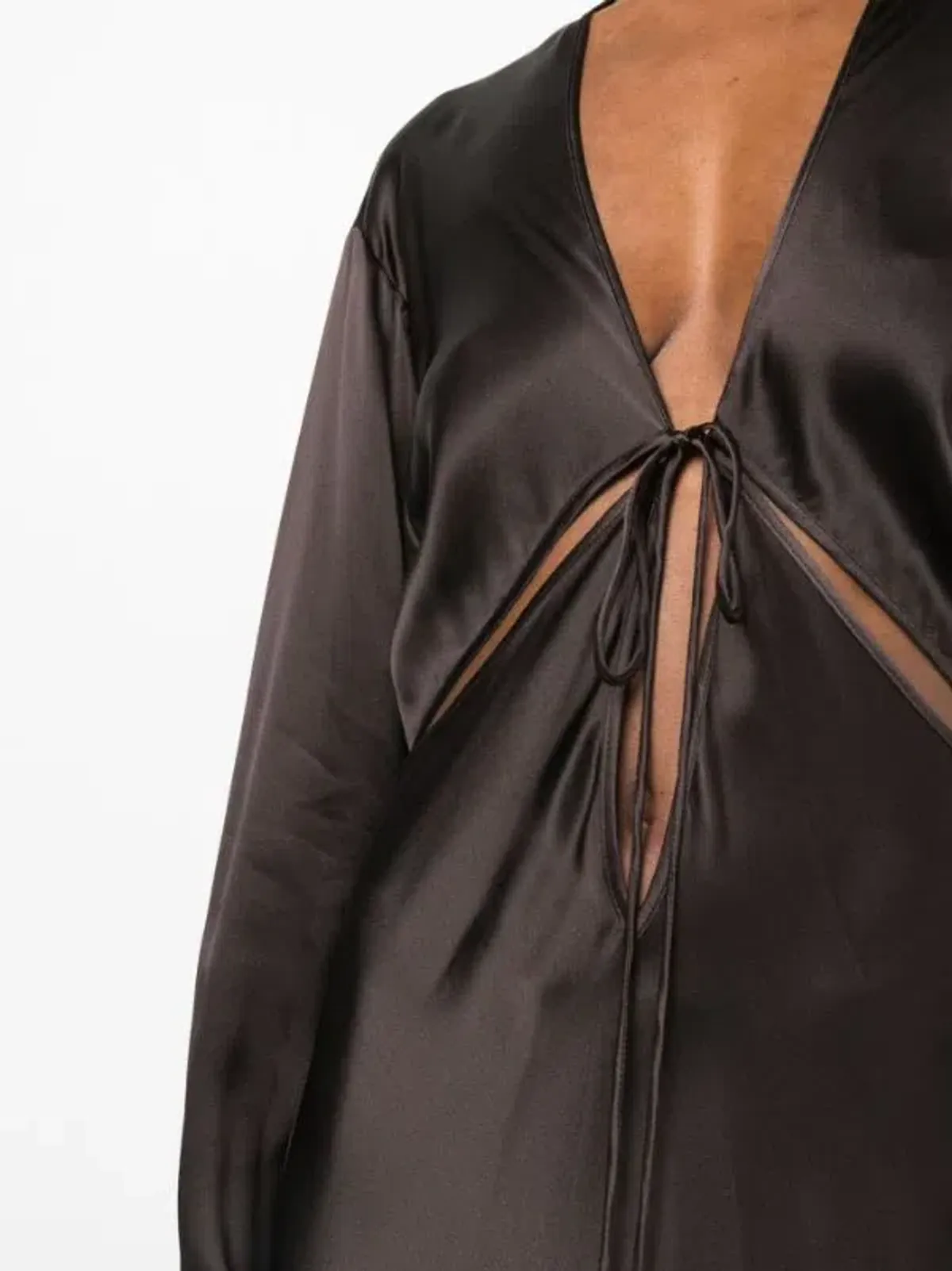 Christopher Esber Triquetra Gown Cocoa Size 8 - Image 5