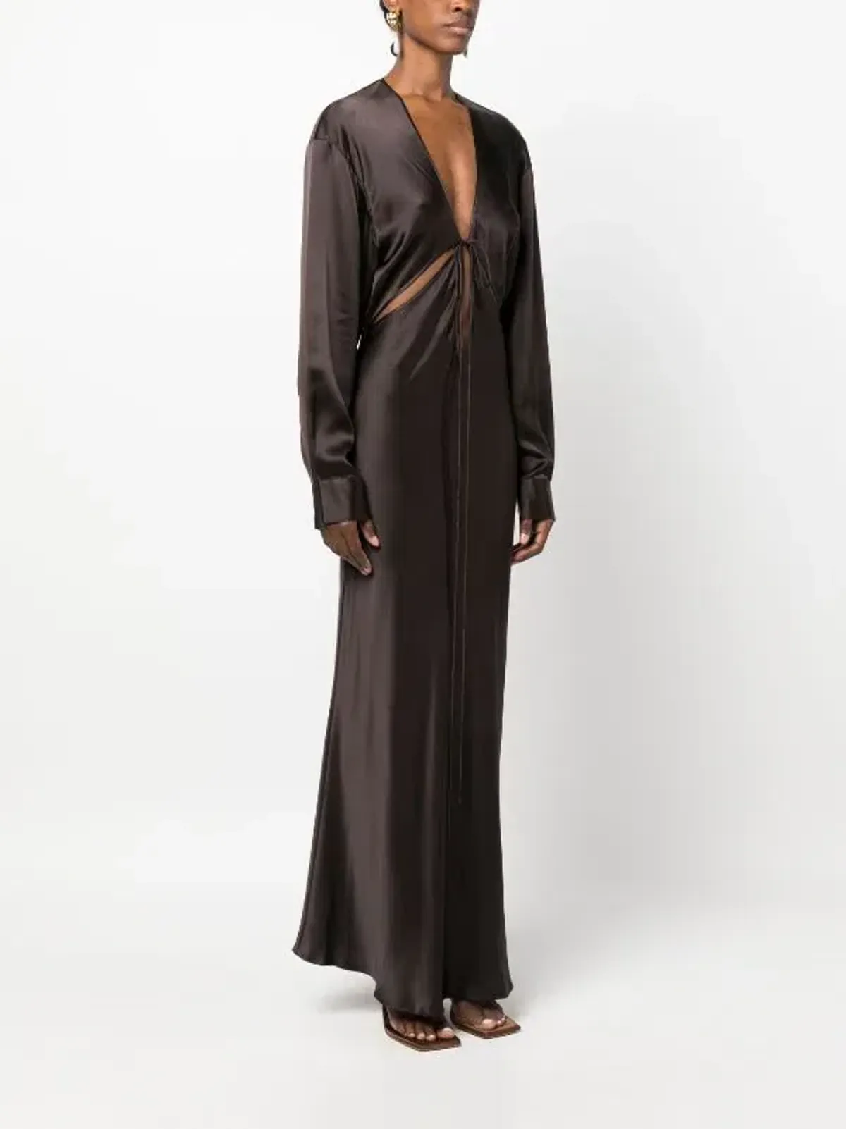 Christopher Esber Triquetra Gown Cocoa Size 8 - Image 3