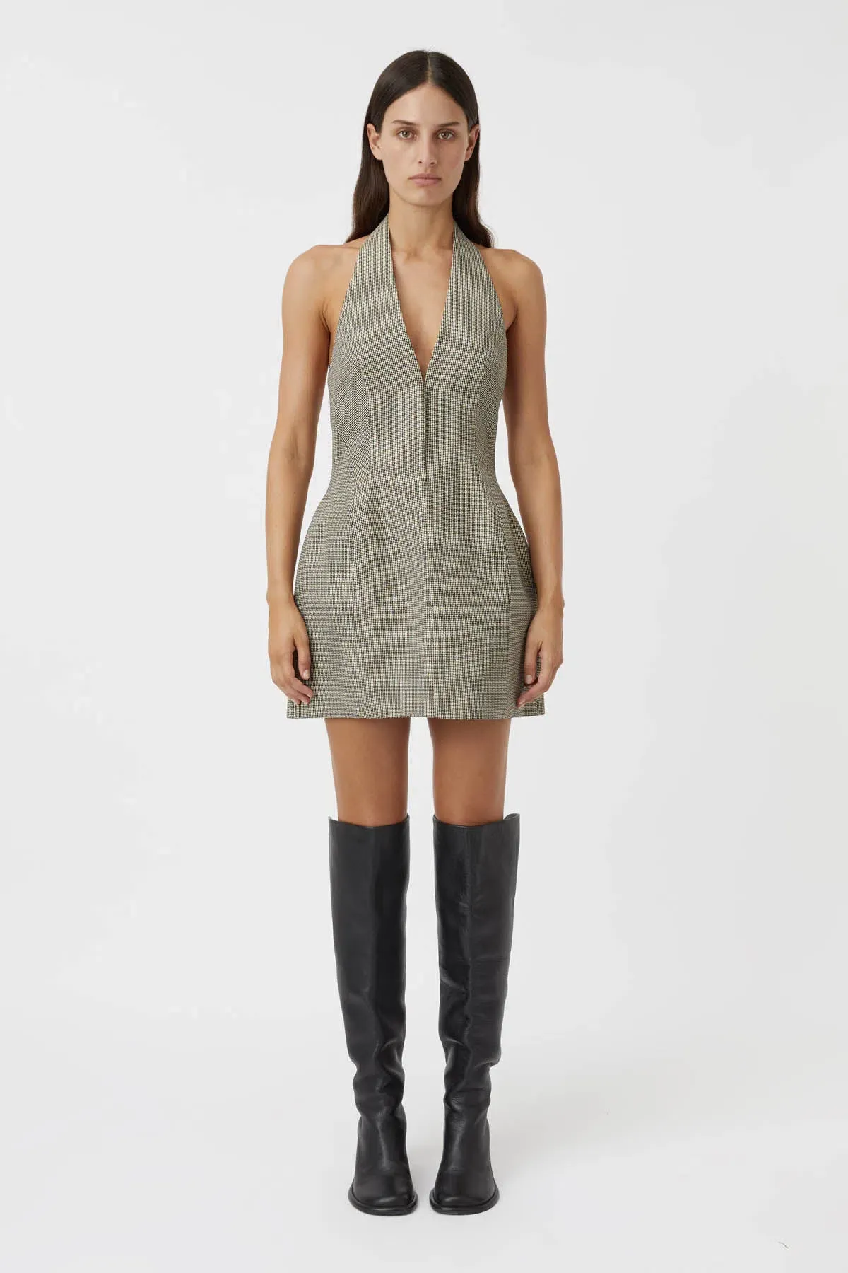 Camilla and Marc Banks Mini Dress in Black Houndstooth Size 8  - Image 1