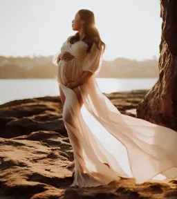 Co & Ry Illoura Gown Cream One Size for rent on The Volte - image 2