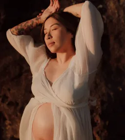 Co & Ry Illoura Gown Cream One Size for rent on The Volte - image 3