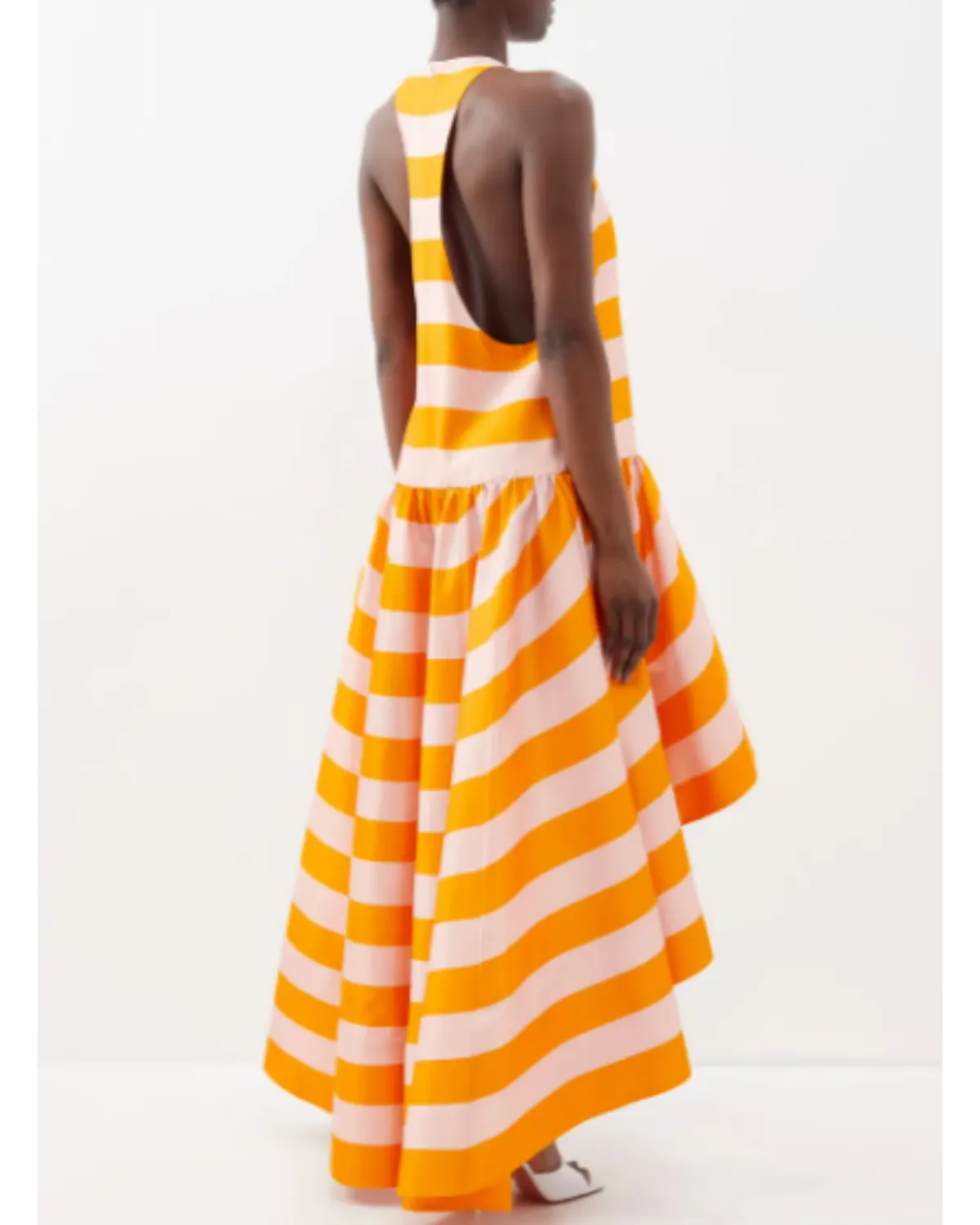 Zimmermann Tama High Neck Midi Dress Pink and Orange Stripe Size 3 / AU 12 - Image 3