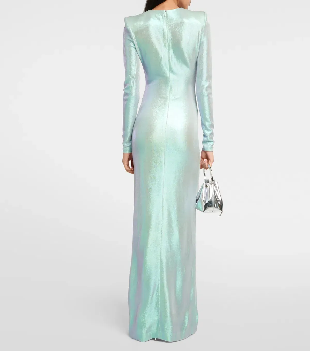 Galvan Frieze Long Sleeve Gown Iridescent Size 8 - Image 2