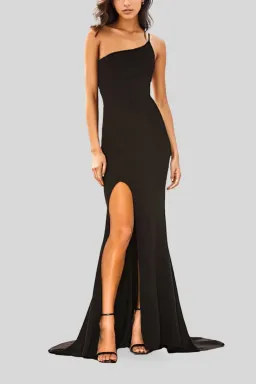 Nookie Jasmine One Shoulder Gown Black Size 8 for rent on The Volte - image 3