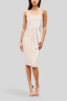 Nookie Luna Midi Dress in Nude Size 8 for rent on The Volte - image 3