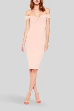 Nookie Dolly Midi Dress in Blush Size 8 for rent on The Volte - image 3