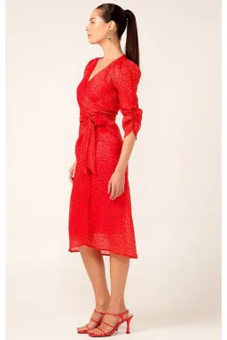Sacha Drake Luna Lu Midi Dress Red Size 14 for rent on The Volte - image 2