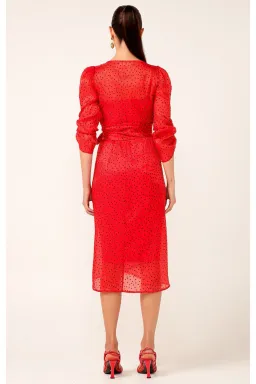 Sacha Drake Luna Lu Midi Dress Red Size 14 for rent on The Volte - image 3