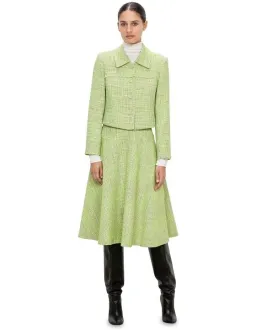 Veronika Maine Short Tweed Jacket Neon Lime Size 14 for rent on The Volte - image 1
