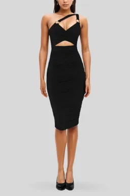 Nookie Riley Ring Midi Dress Black Size 8 for rent on The Volte - image 1