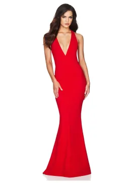 Nookie Jasmine Halter Gown in Red Size 8 for rent on The Volte - image 1