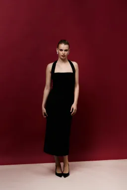 Odd Muse Ultimate Muse Halter Neck Midi Dress Navy Size 10 for rent on The Volte - image 1