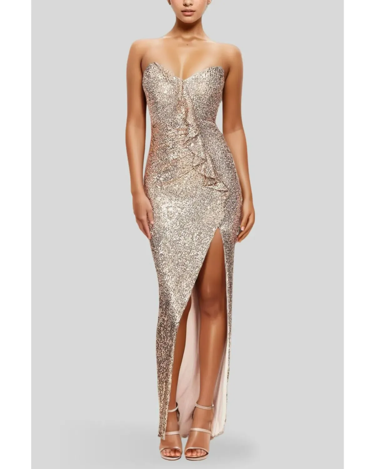 Love Nookie Galaxy Gown in Gold Size AU 8 - Image 1