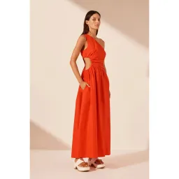 Shona Joy Asymmetrical Cutout Maxi Dress Hibiscus Size AU 8 for rent on The Volte - image 3