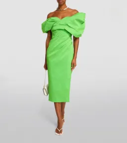 Rachel Gilbert Gia Midi Dress Green Size 5 / AU 16 for rent on The Volte - image 1