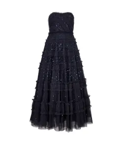Needle and Thread Strapless Dot Shimmer Gown Black 12 for rent on The Volte - image 4