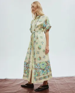 Alemais Velma Shirtdress Green Floral Size 8 for rent on The Volte - image 2