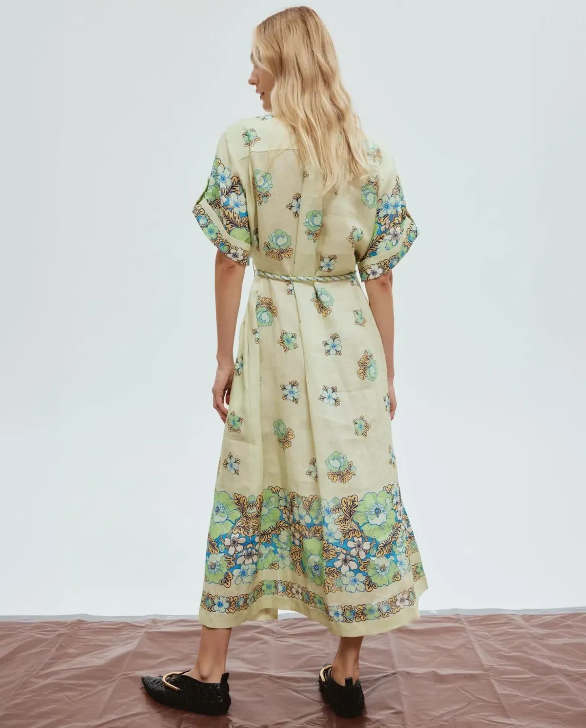 Alemais Velma Shirtdress Green Floral Size 8 - Image 4