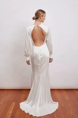 MLM the Label Open Back Lennon Gown Cream Size 8 for rent on The Volte - image 4