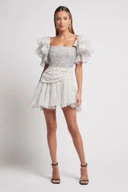 Sofia the Label Florence Dress White Polka Size 8 for rent on The Volte - image 1