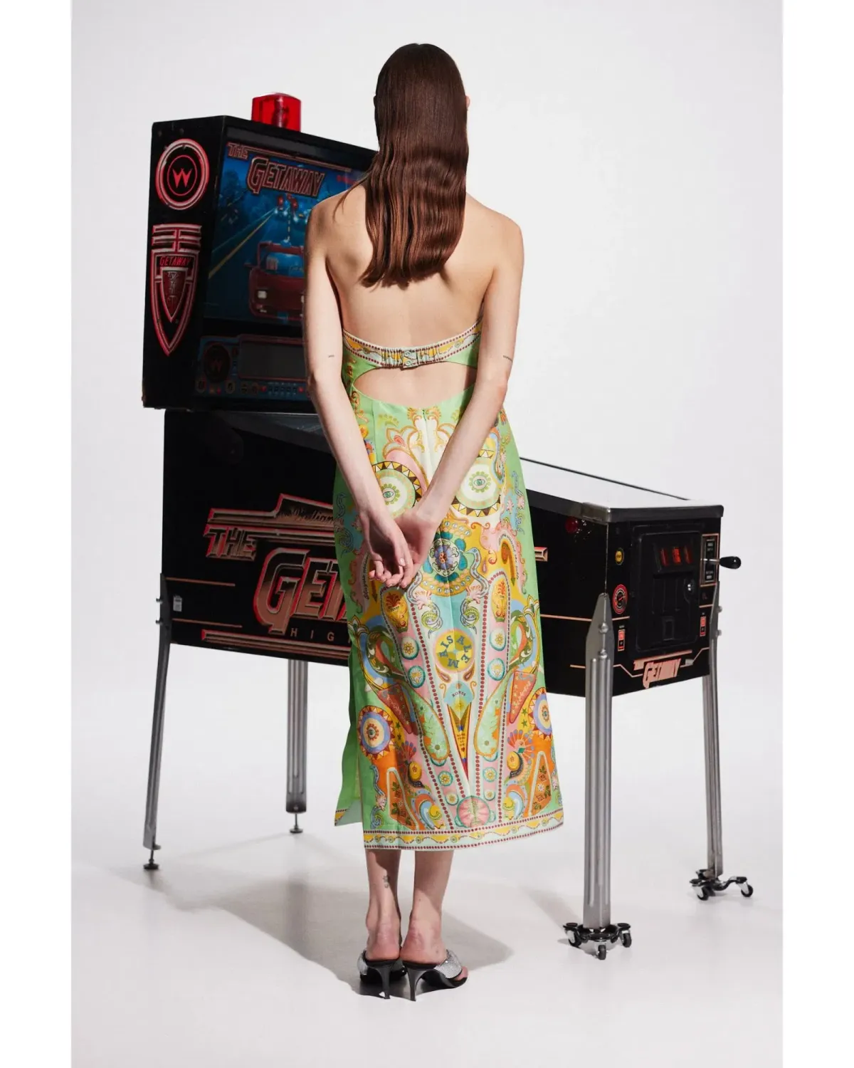 Alemais Pinball Bodice Midi Dress Print Size AU 6 - Image 3