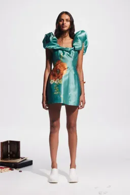 Alemais Regent Jade Mini Dress Floral Size 6 for rent on The Volte - image 1