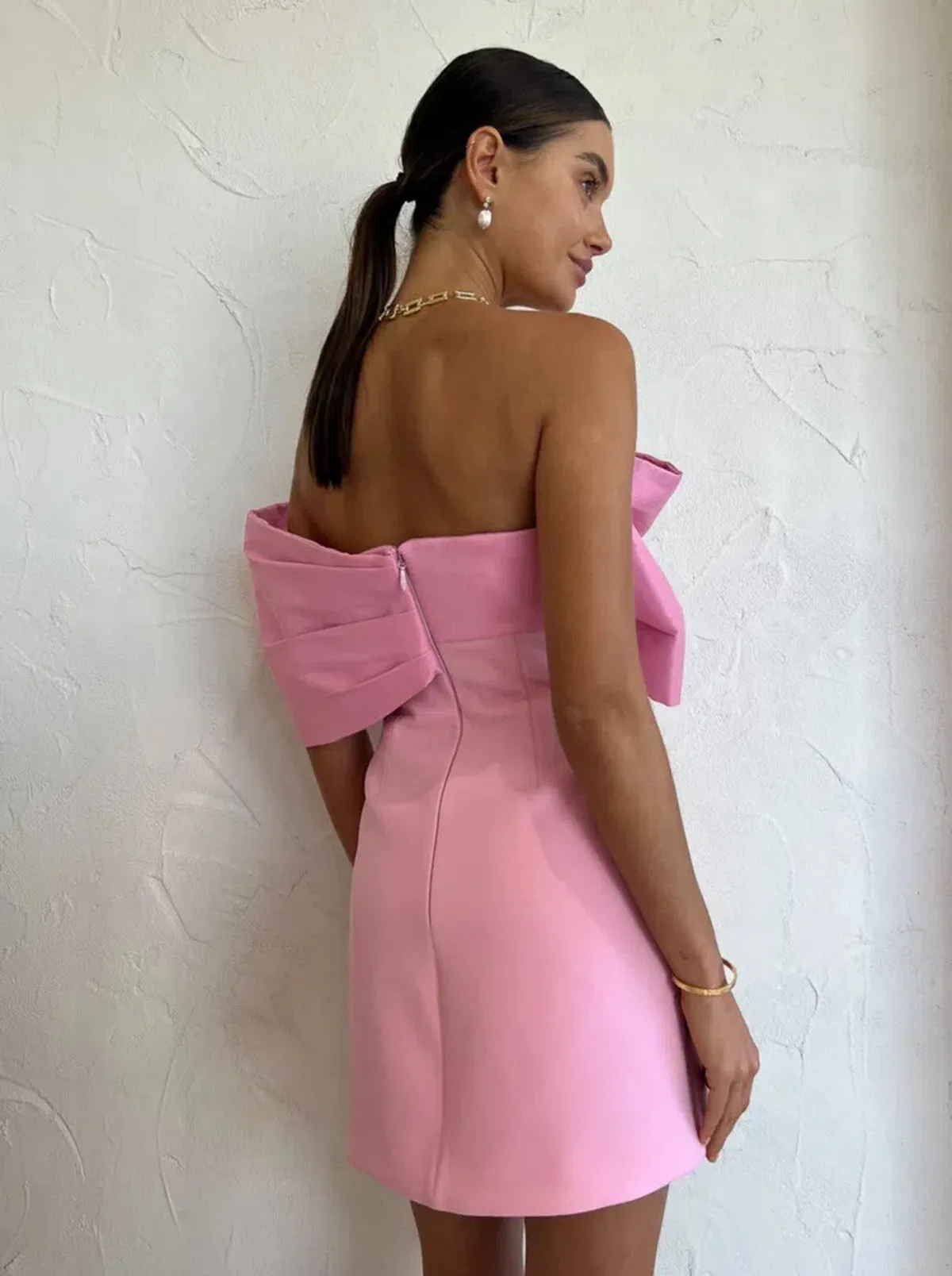 Rachel Gilbert Kace Mini Dress Pink Size 6 - Image 3