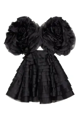 Aje Amour Ruffle Mini Dress Black Size 8 for rent on The Volte - image 5