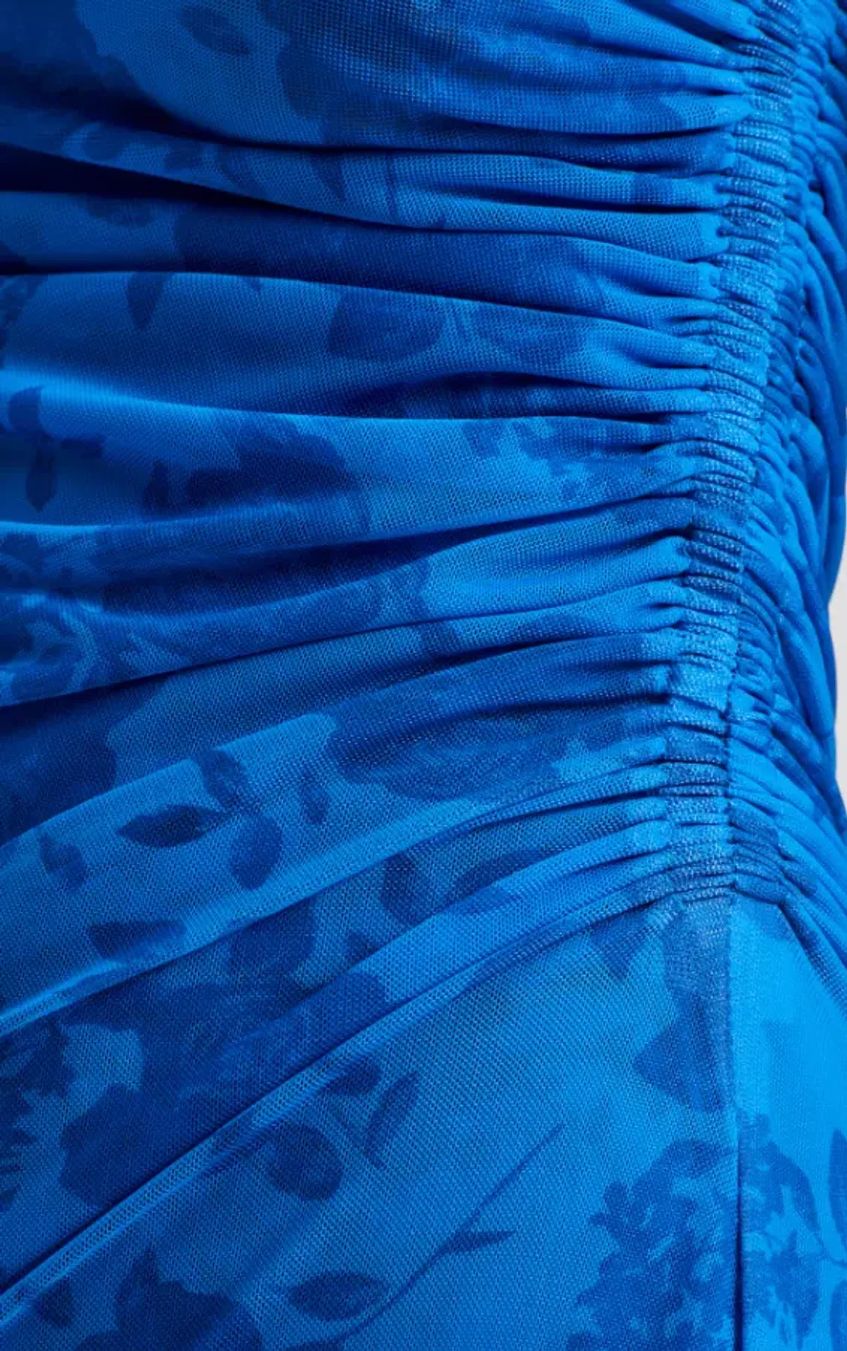 Scanlon Theodore Floral Lace Print Mesh Dress Blue Print Size 10 - Image 3