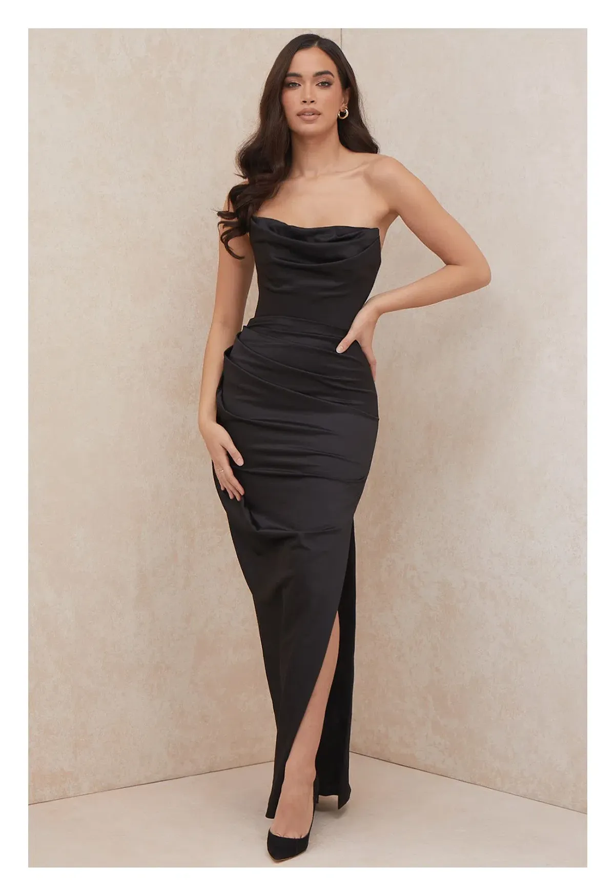 House of CB Adrienne Strapless Maxi Dress Black Size 6 - Image 2