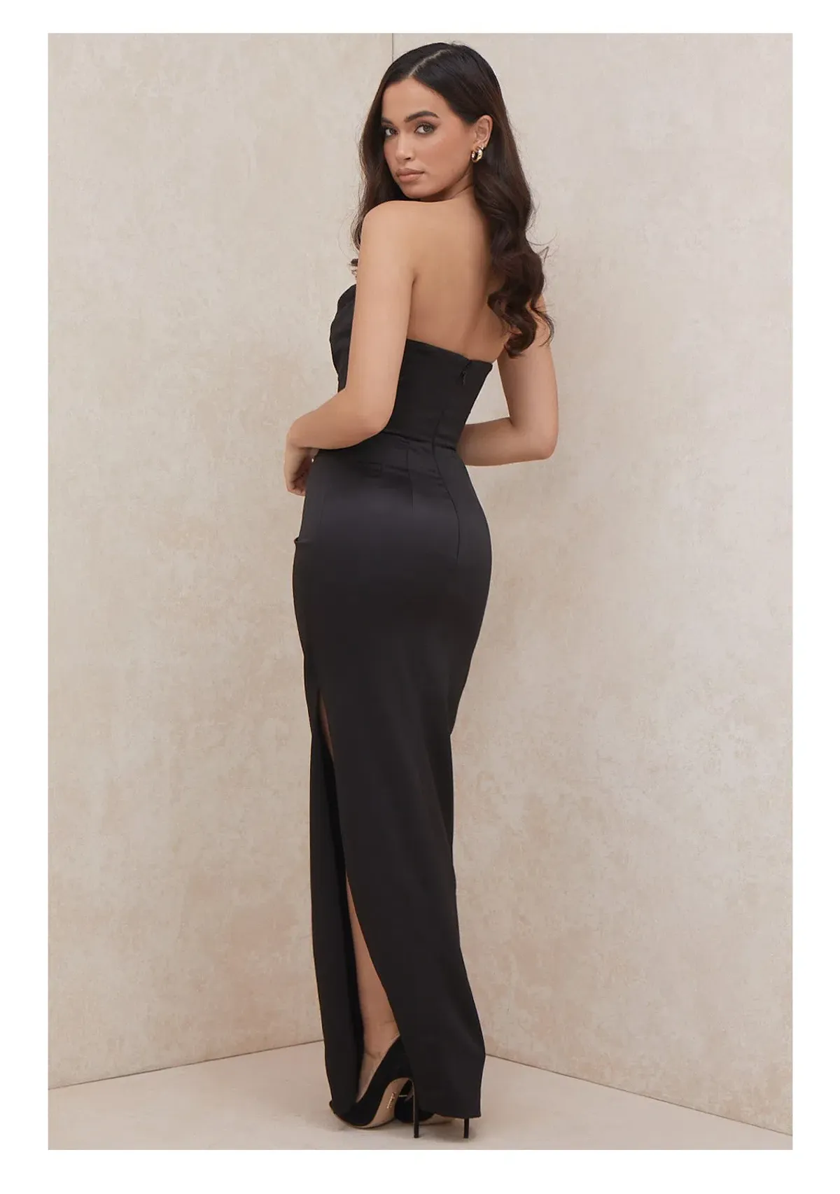 House of CB Adrienne Strapless Maxi Dress Black Size 6 - Image 4