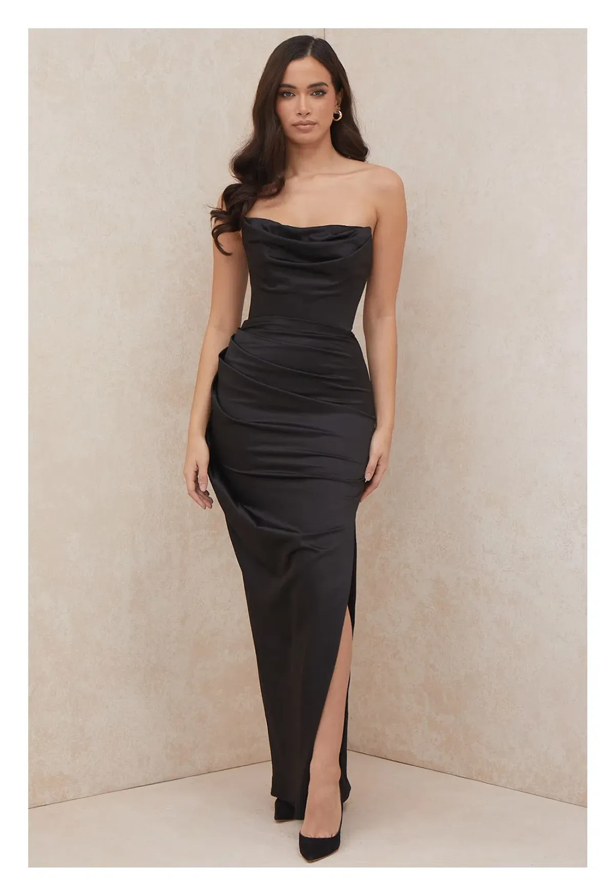 House of CB Adrienne Strapless Maxi Dress Black Size 6 - Image 3