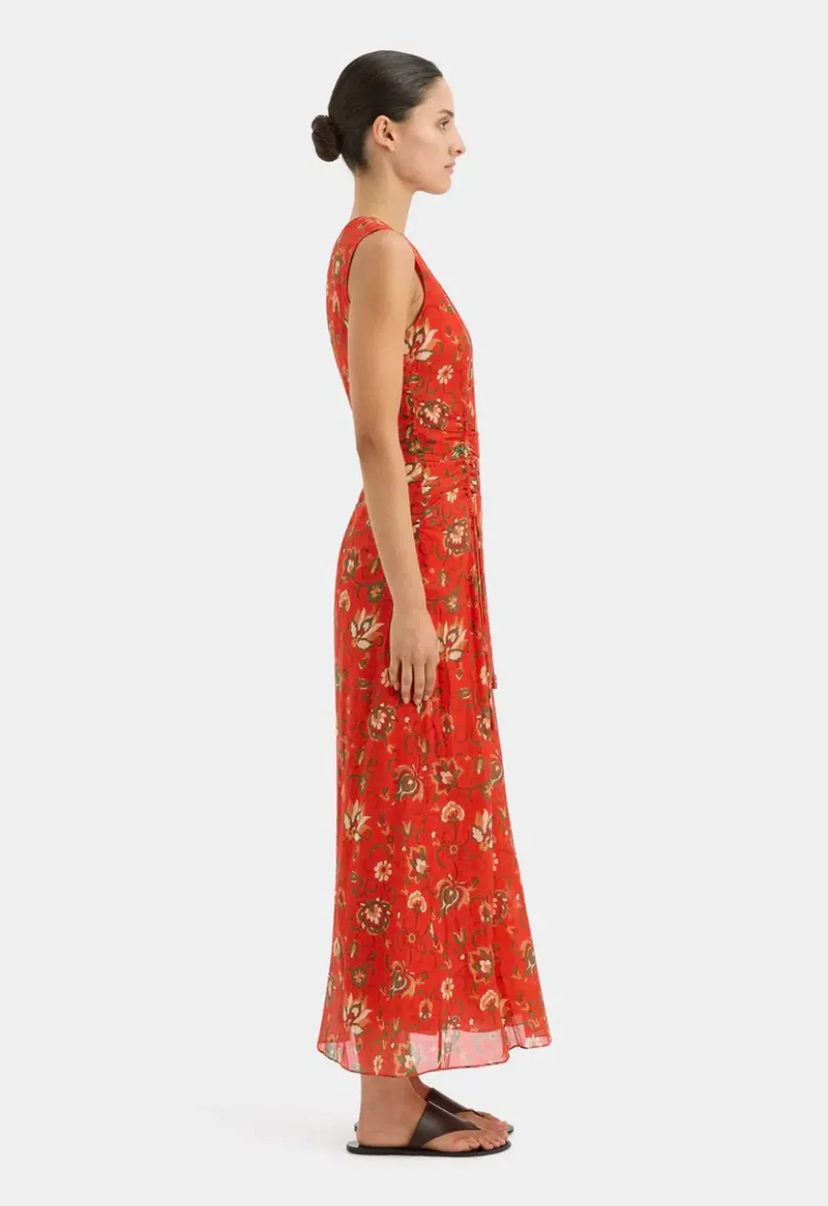 Sir the Label Reyes Dress Red Floral Size 8 - Image 4
