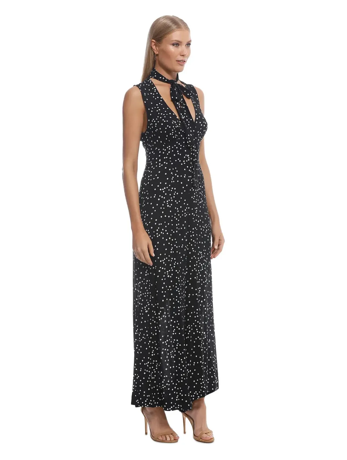 Zimmermann Polkadot Jumpsuit Black Print Size 1/ AU 10 - Image 2