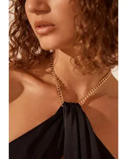 Shona Joy Lydie Chain Halter Maxi Dress Black Size AU 8 for rent on The Volte - image 3