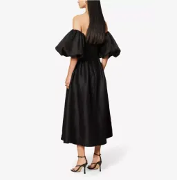 Aje Eugenie Off Shoulder Midi Dress Black Size 12 for rent on The Volte - image 5