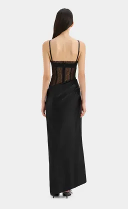Sir the Label Dunya Draped Gown Black Size 2 / AU 10 for rent on The Volte - image 2