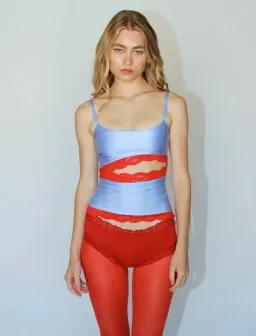 Mode Mischief Studios Flora Lace Cami in Azure Rose Size S / AU 8 for rent on The Volte - image 2