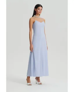 Scanlan Theodore Viscose Slip Dress Aquatic Size AU 6 for rent on The Volte - image 2