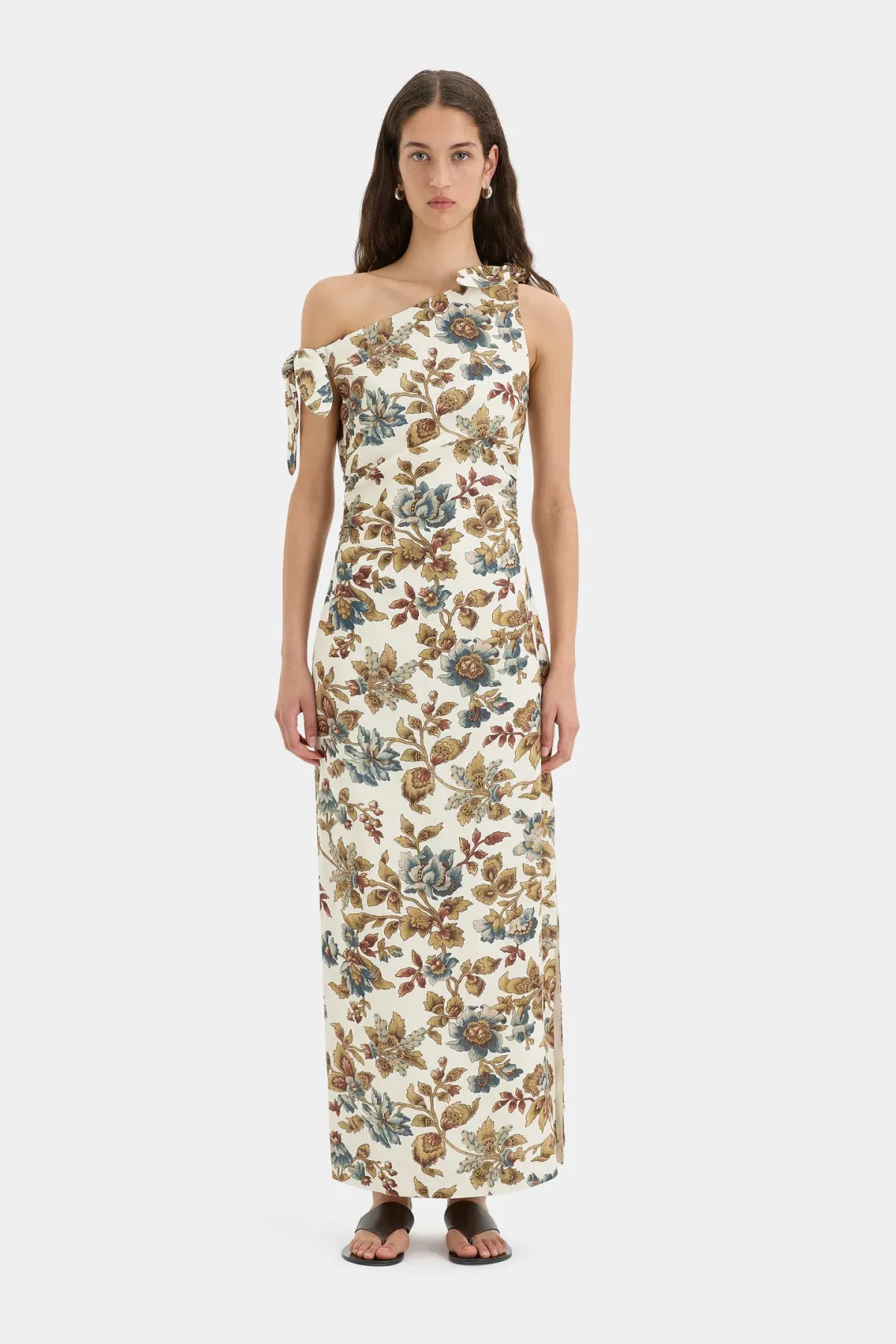 Sir The Label Eleanora Tie Shoulder Dress in Viola Floral Print Size 1 / AU 8 - Image 1