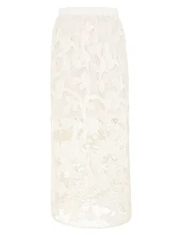 Zimmermann Golden Crochet Lace Top and Skirt Set Ivory Size 0 / AU 8 for rent on The Volte - image 5