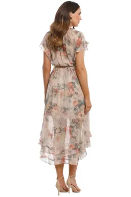 Zimmermann Radiate Cascade Frill Swing Silk Ruffle Midi Dress Floral Size 1 / 10 AU  for rent on The Volte - image 3