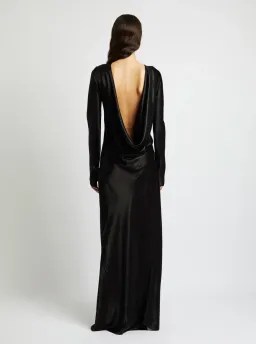 Christopher Esber Palladium Long Sleeve Tuck Dress Black Size 8 for rent on The Volte - image 3