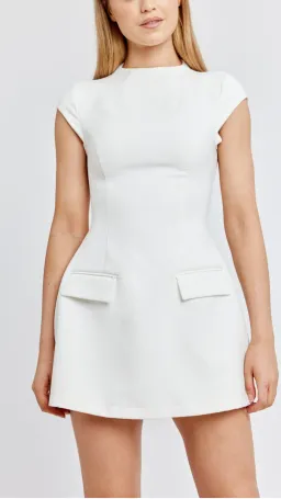 Odd Muse The Ultimate Muse Cap Sleeve Mini Dress White Size XS (AU 6) for rent on The Volte - image 2