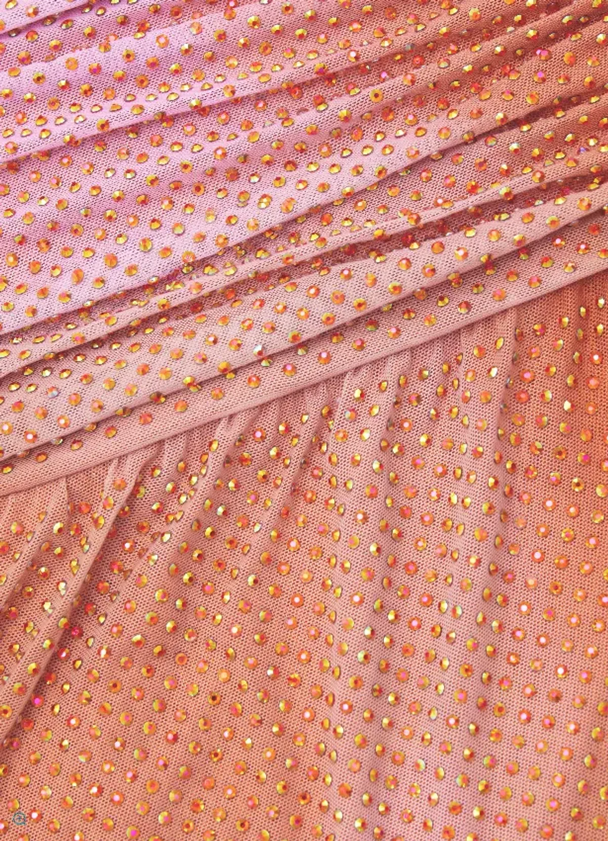 Self Portrait Orange Rhinestone Mini Dress Orange Size 8 - Image 6